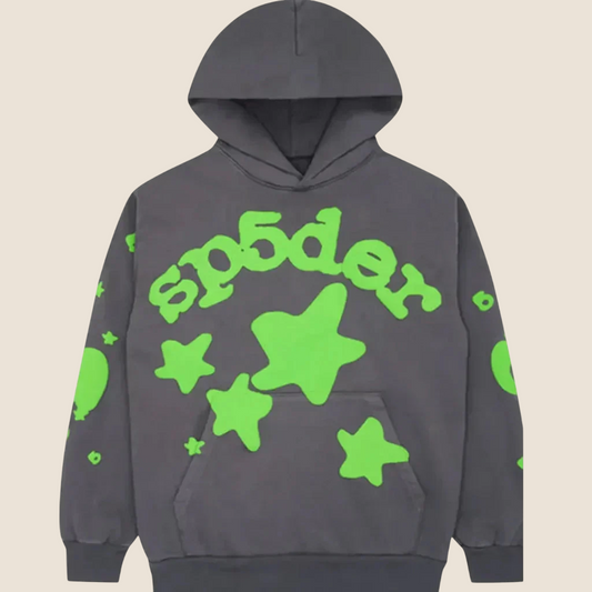 Sp5der Grey Beluga Hoodie