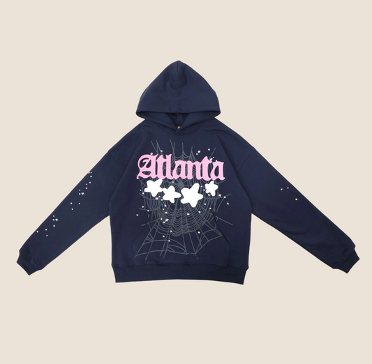 Sp5der Navy Atlanta Hoodie