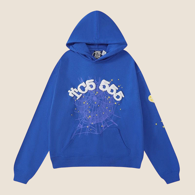Sp5der Blue TC5555 Hoodie