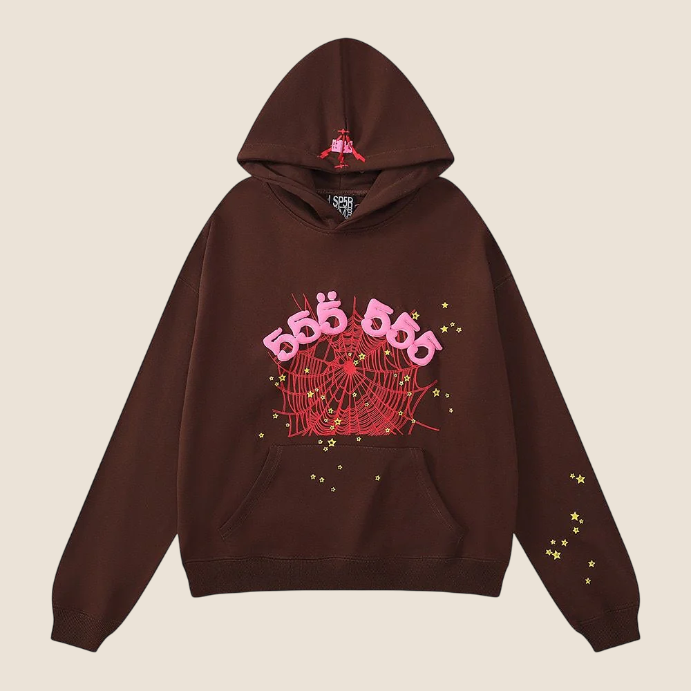 Sp5der Brown Hoodie
