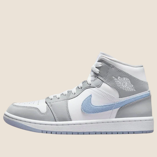 WMNS) Air Jordan 1 Mid 'Wolf Grey Aluminum'