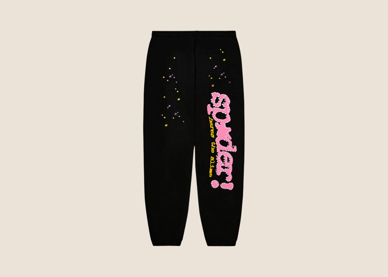 Sp5der Black P*nk Sweatpants